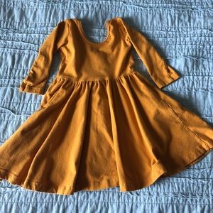 Alice and Ames mustard swing dress